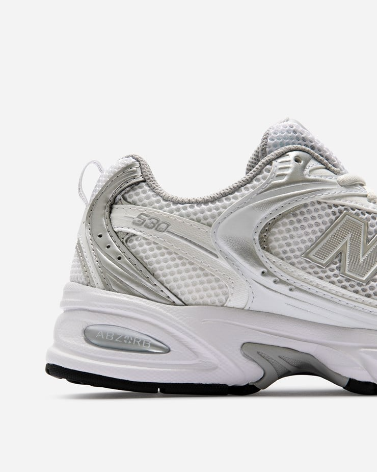 New Balance 530 White Silver Metallic